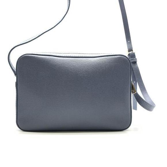 Furla Zipper Leather Crossbody Bag Blue - Picture 3 of 9